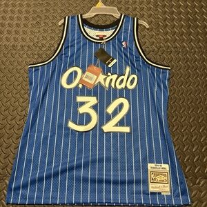 1994-95 Shaquille O'Neal Blue & White Hardwood Classics Swingman Jersey XL